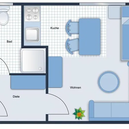 Einfache 1-zimmer In Apartment *
